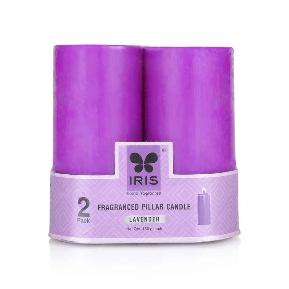 IRIS Lavender Scented Pillar Candle