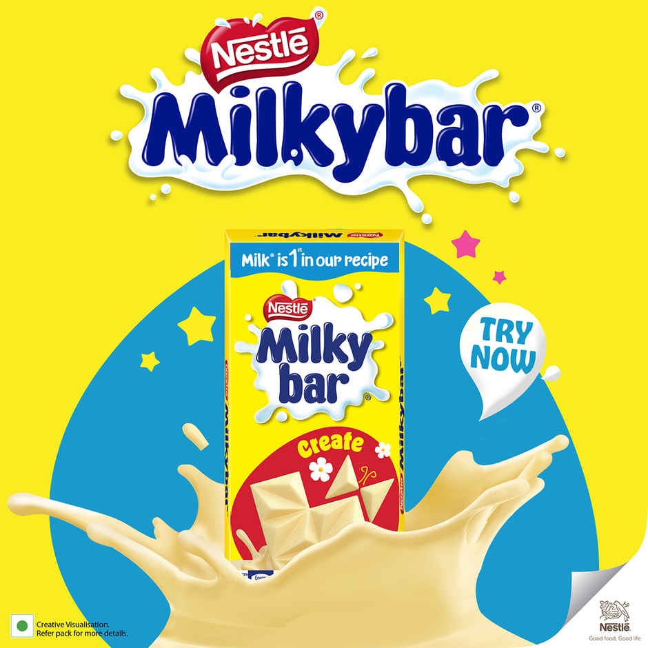 Nestle Milkybar Chocolate, Yummy Creamy Treat, Made with Milk