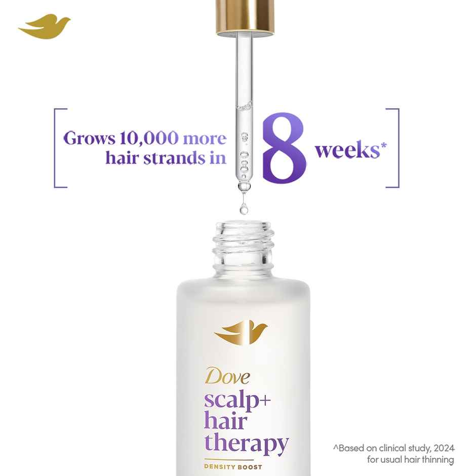 Dove Scalp+Hair Density Boost Serum: 2.5% Niacinamide & 1.5% Zinc Peptides For Revitalizing Scalp