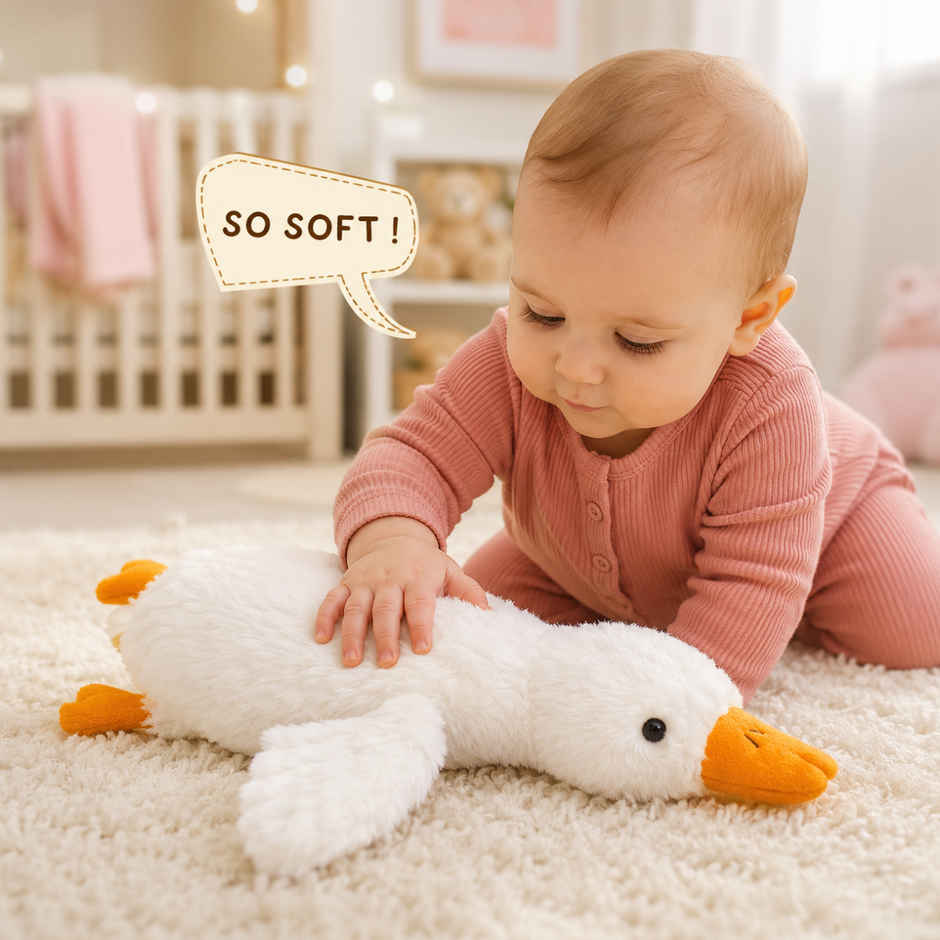 ToyTales Sleeping Duck Plush Toy | Stuffed Animal Soft Toy | Birthday Gift for Kids | Gift Baby | 45cm