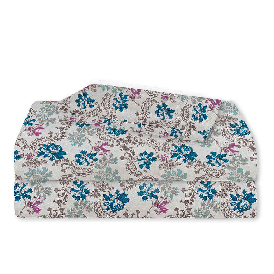 Home Elegance by myTrident Microfiber Bedsheet Set | Queen Size Double Bed sheet | 2 Pillow Covers | Wanderlust