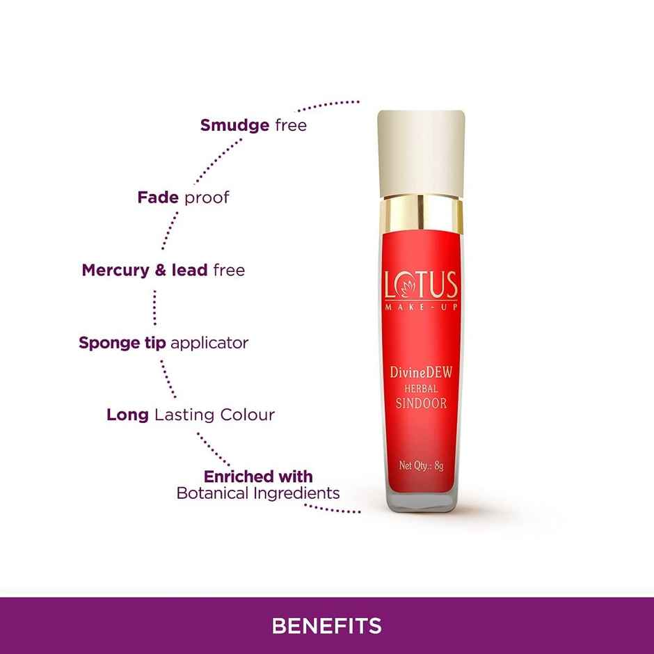 Lotus Make-Up Divine Dew Herbal Sindoor Love Drop Water And Smudge Resistant