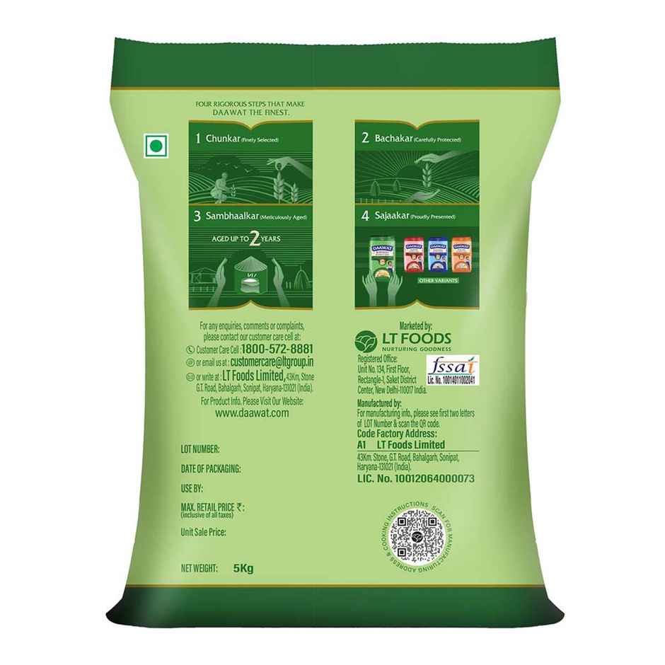 Daawat Biryani Pure Basmati Rice | Extra Long Grain