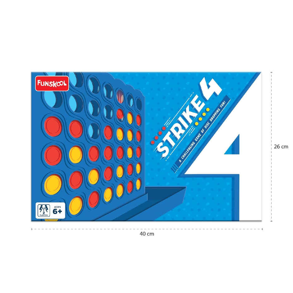 Funskool Strike 4 Classic Disc Dropping Game | Board Game | 2 Players| 6+ Years