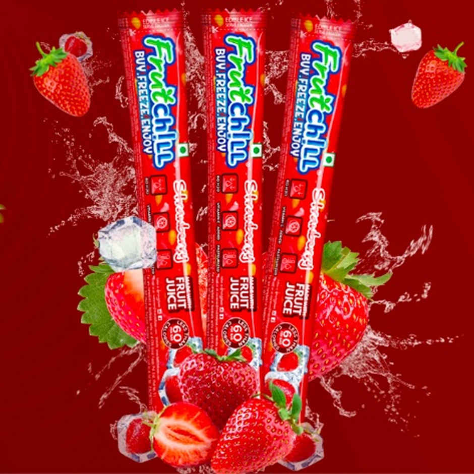 Fruitchill Strawberry Ice Pops/ Frozen Juice Bars