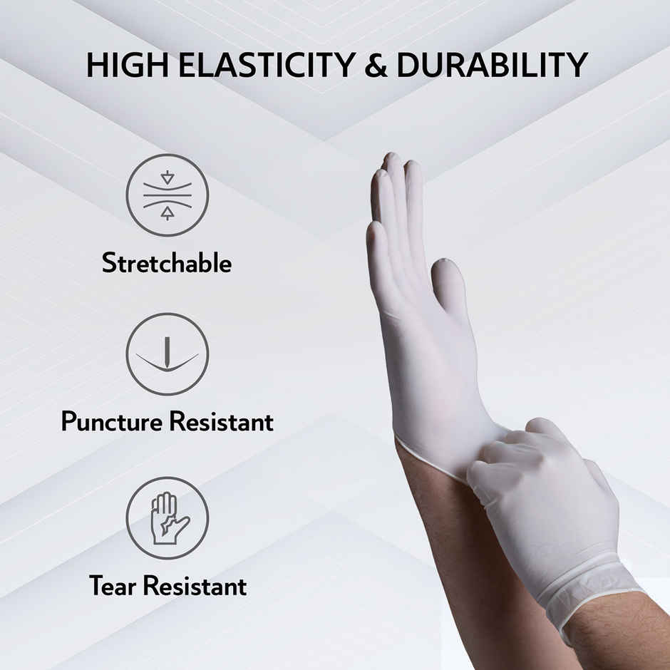 Latex Disposable Hand Gloves | Powdered | Medium