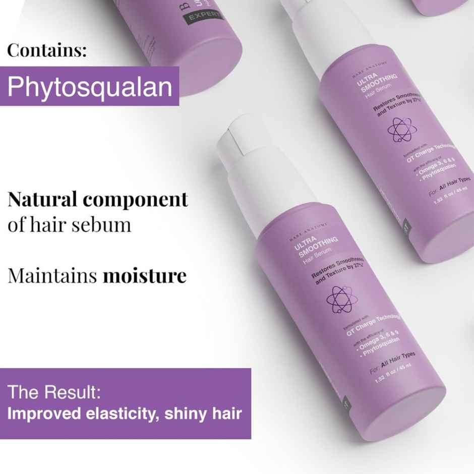 Bare Anatomy Ultra Smoothing Hair Serum Smoothens Hair For Dry & Frizzy Hair