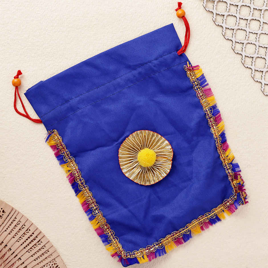 Traditional Gota Work Potli Bag | Handcrafted Ethnic Pouch | Oye Happy