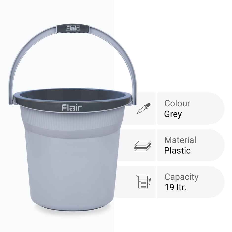 Flair Estella Home Bucket | 19 L | Grey