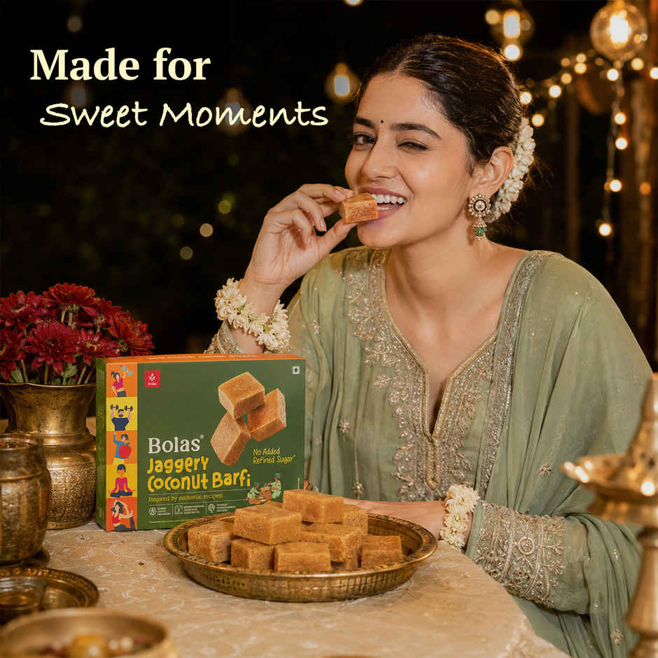 Bolas Jaggery Coconut Barfi