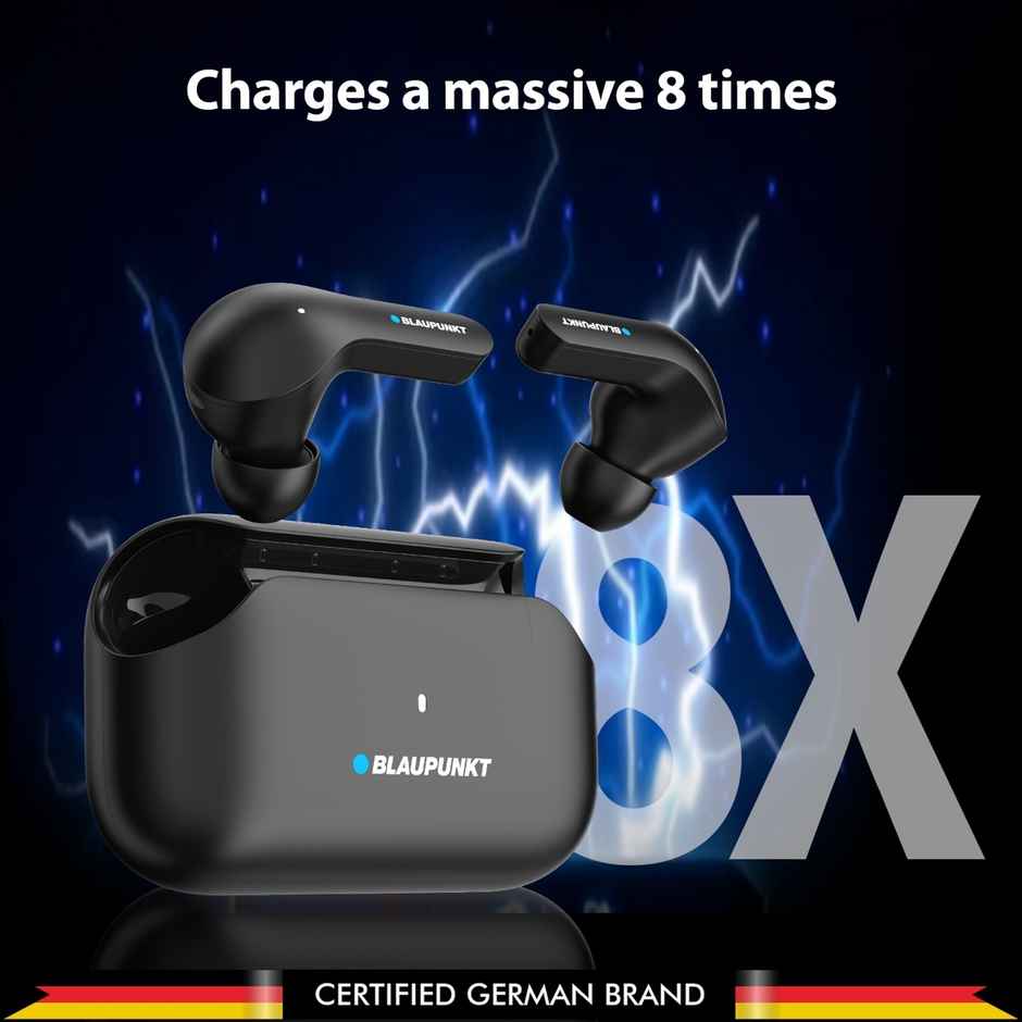 Blaupunkt Btw300 Xtreme True Wireless With Unstoppable 150 Hrs Playtime(Black, In The Ear)