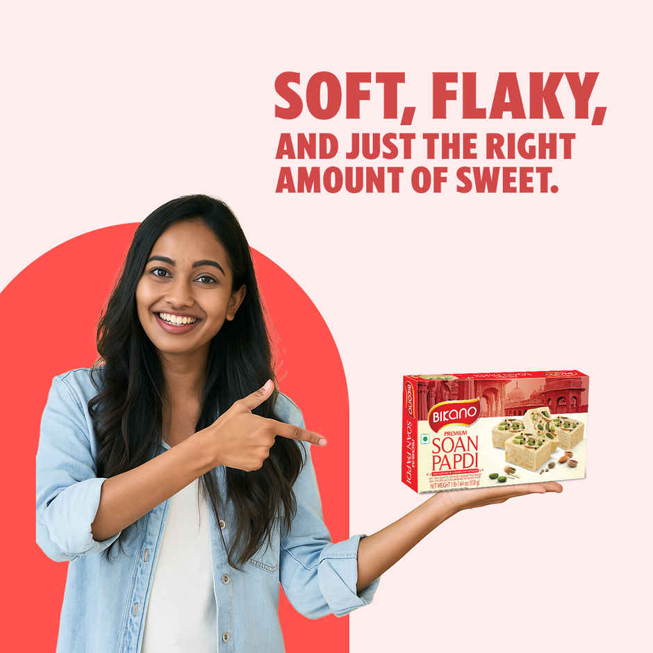 Bikano Premium Soan Papdi | Traditional Indian Sweet | Crispy & Flaky Mithai with Rich Taste
