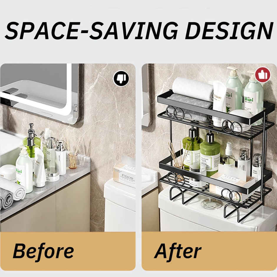 Zedak Shelf  | Rack | Storage Organizer for Bathroom | Wall Mounted