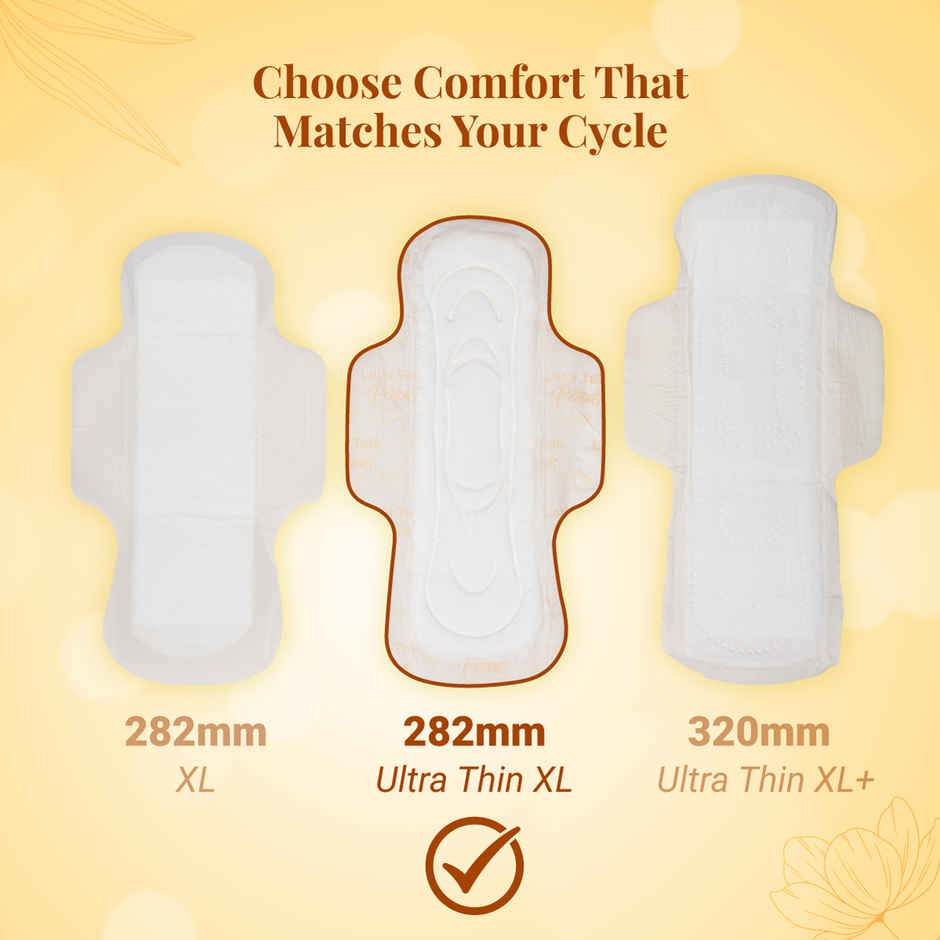 Niine Sanitary Napkins Ultra-Thin XL Dry Comfort | 282 mm | with Biodegradable Bags | 15 Pads