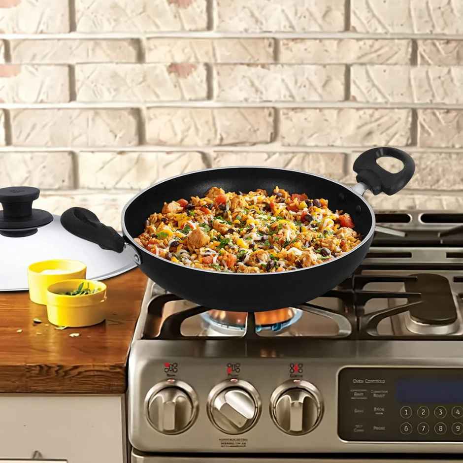 Pigeon Storm Non-Stick Kadai | 30 cm | Induction Compatible