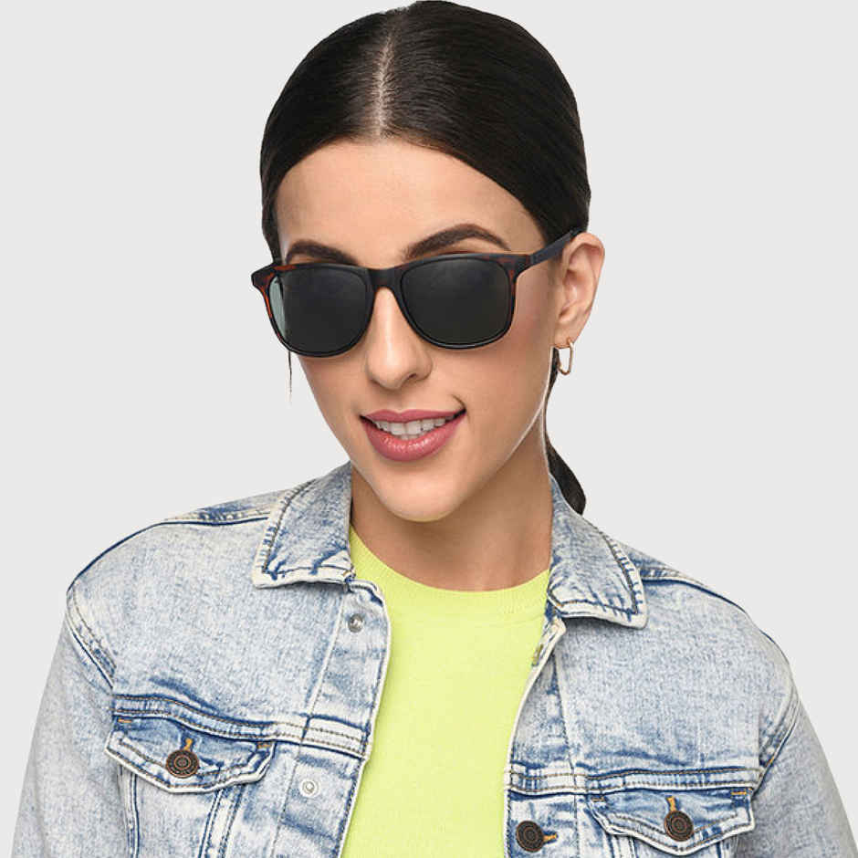 Vincent Chase By Lenskart Unisex Polycarbonate Wayfarer Sunglasses | Black and Brown - L