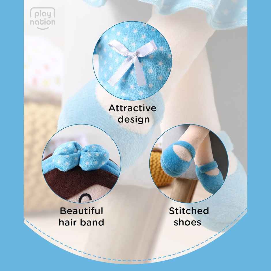 Play Nation Emma Candy Doll Blue - Height 45 cm