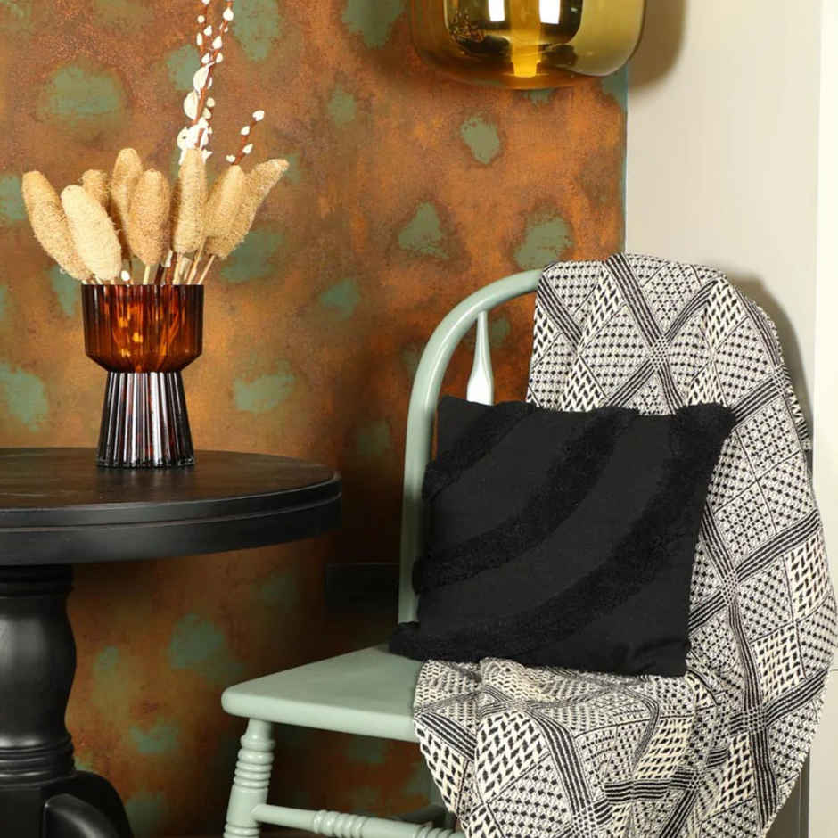 Sashaa World Cotton Cushion Cover | Black