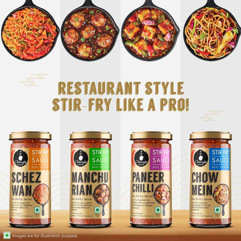 Ching's Premium Manchurian Stir Fry Sauce, Ready to Cook Sauce, No Added Colour, No MSG