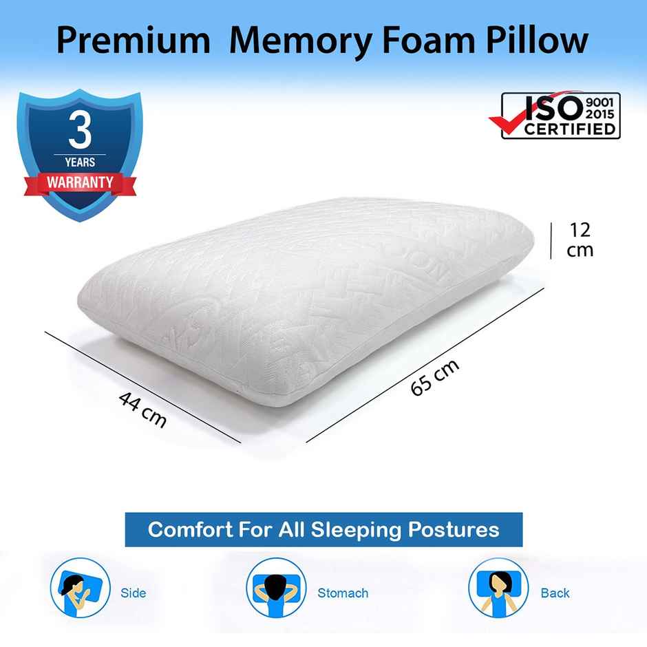 Sassoon Laika Memory Foam Bed Pillow