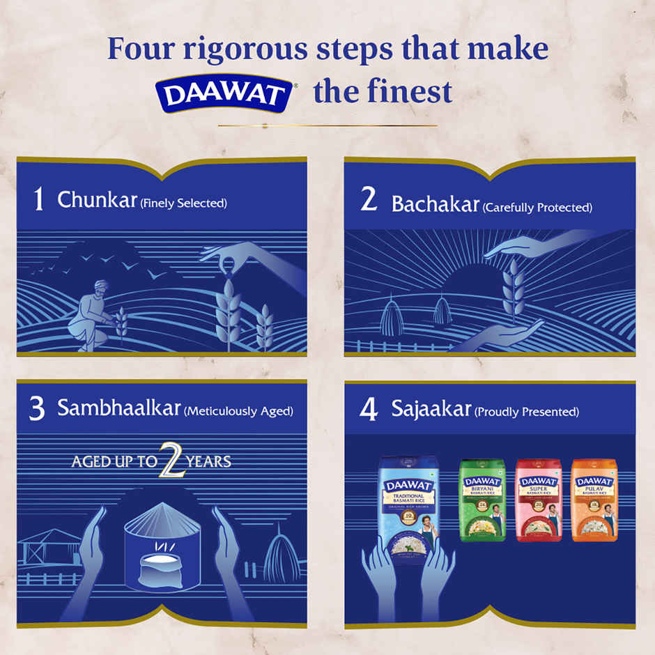 Daawat Traditional Pure Basmati Rice | Extra Long Grain