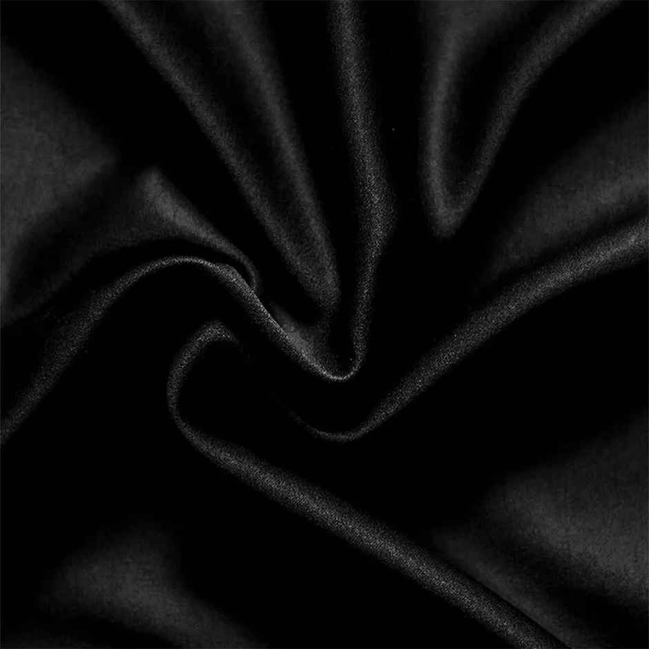 Stoa Paris Midnight Black Flat Bedsheet Set - King - 2 Pillow Covers