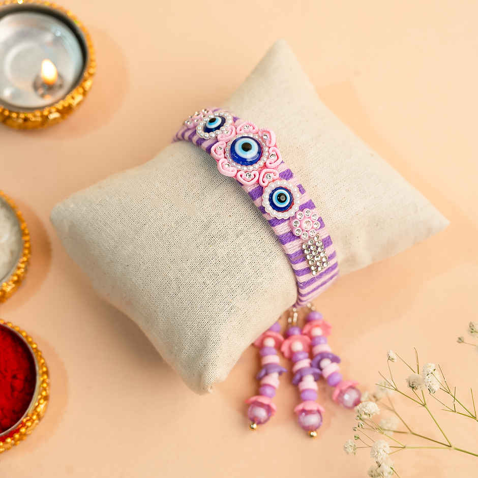 Lumba Rakhi for Bhabhi | Evil Eye | Pack of 1 | Avyaan Rakhi