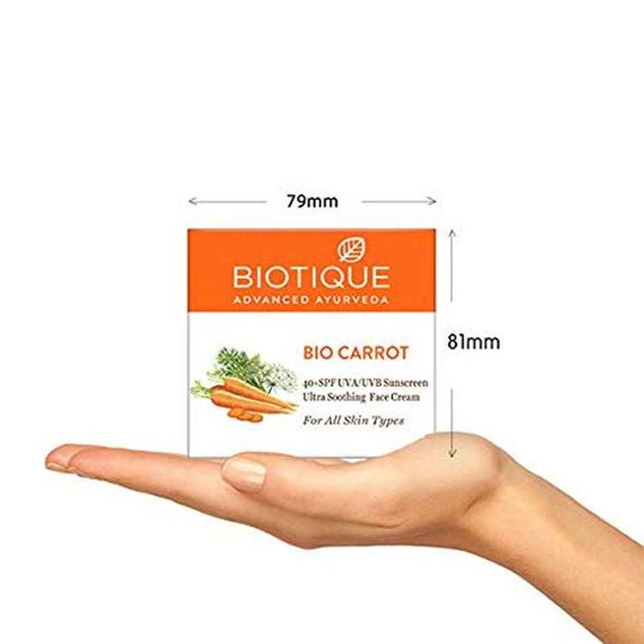 Biotique Sun Shield Carrot 40+Spf Sunscreen Cream