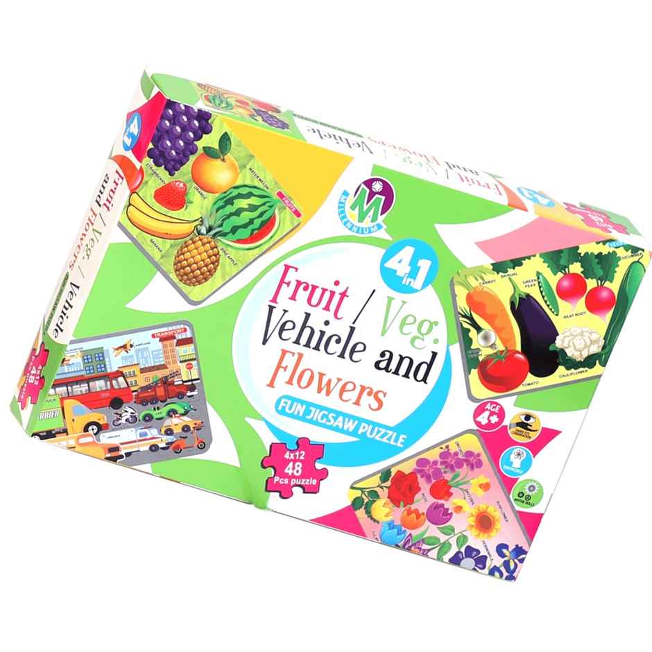 Millennium Puzzle Set Junior Fruits/veg ,vehicle & Flowers Me-175