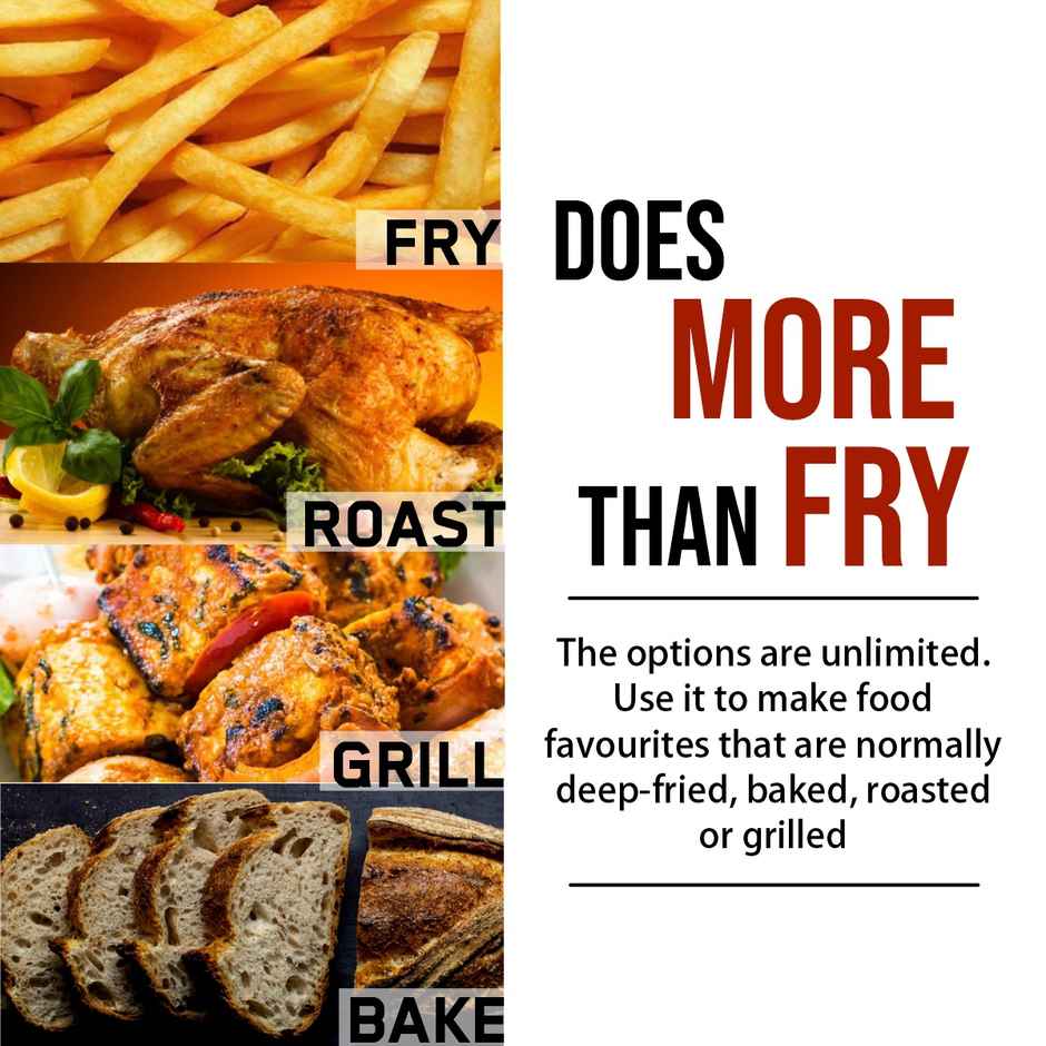 INALSA Air Fryer 1400 W Tasty Fry Digital 4.2 ltr with Air Crisp Technology,8 Preset & Digital