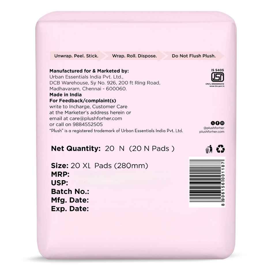 Plush Cramp Relief Heating Patch (2pc) & Plush Rash Free Sanitary Pads (1pc) Combo