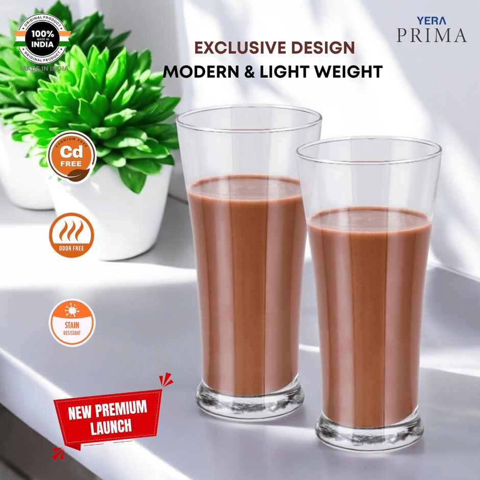 YERA GLASSWARE Prima Oslo Pint Glass Set - 350 ml | Premium & Durable