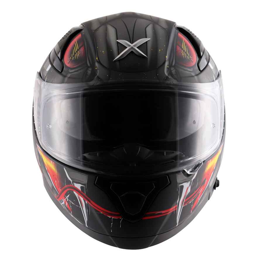 Axor Apex Venomous ISI ECE and DOT Certified Full Face Helmet - Dull Black Grey - XL