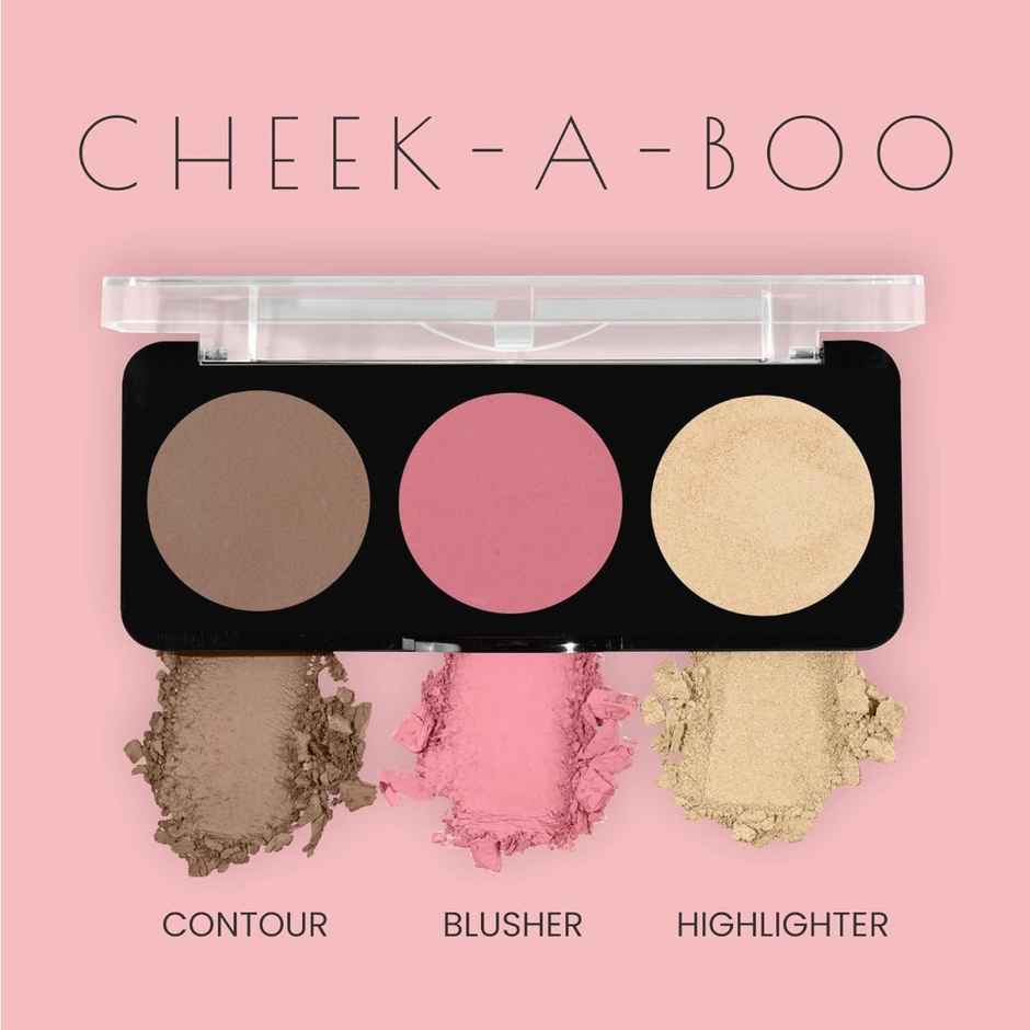 Swiss Beauty Cheek-A-Boo 3 In One Blusher Contour And Highlighter - 3