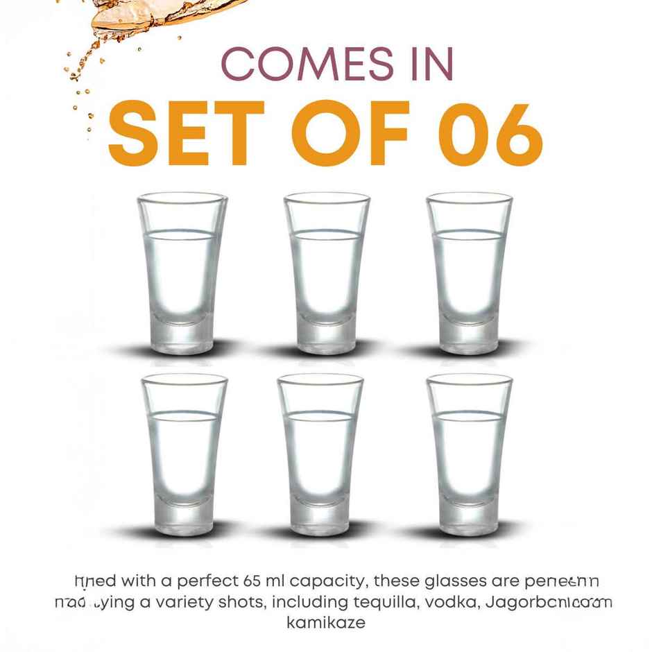 Target Shot Glasses Set | Durable & Stylish | 60 ml Each | Yera Glassware