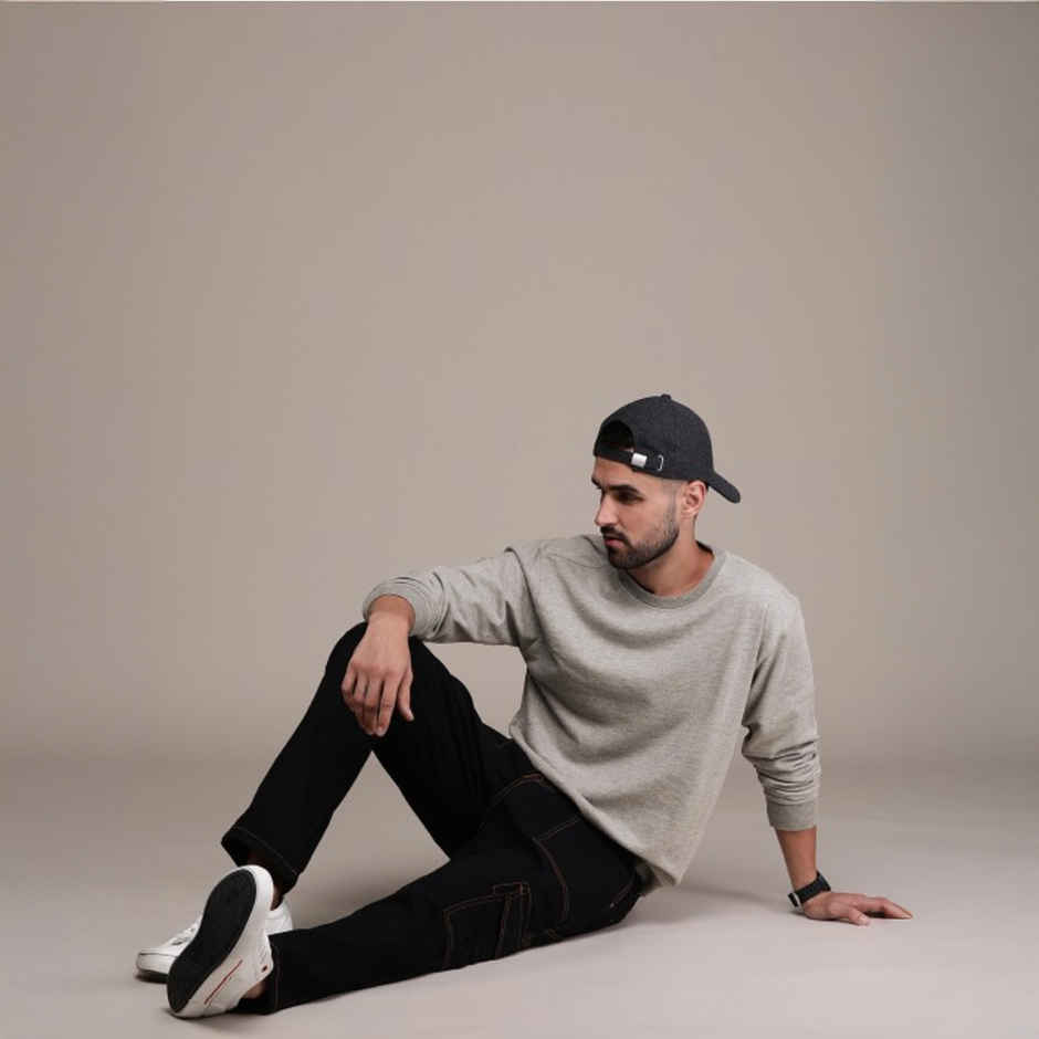 Outlaws Men's Cotton Rich Premium Sweatshirt | Grey Melenge - 2XL