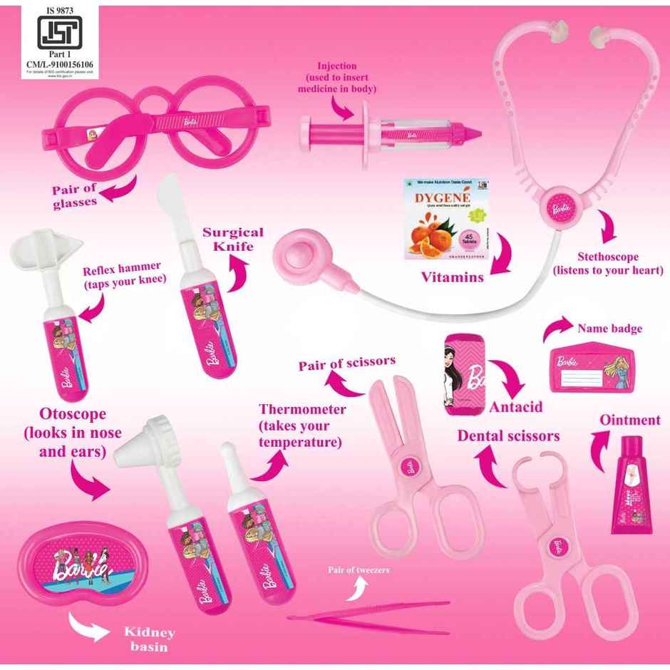 Itoys Little Doctor Play Set- Barbie | 15 Pcs