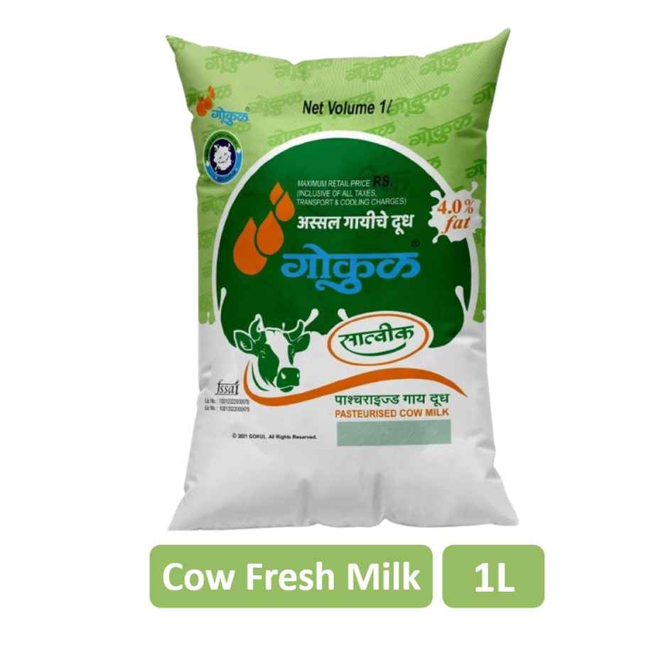 Gokul Satvik Toned Cow Fresh Milk | Pouch