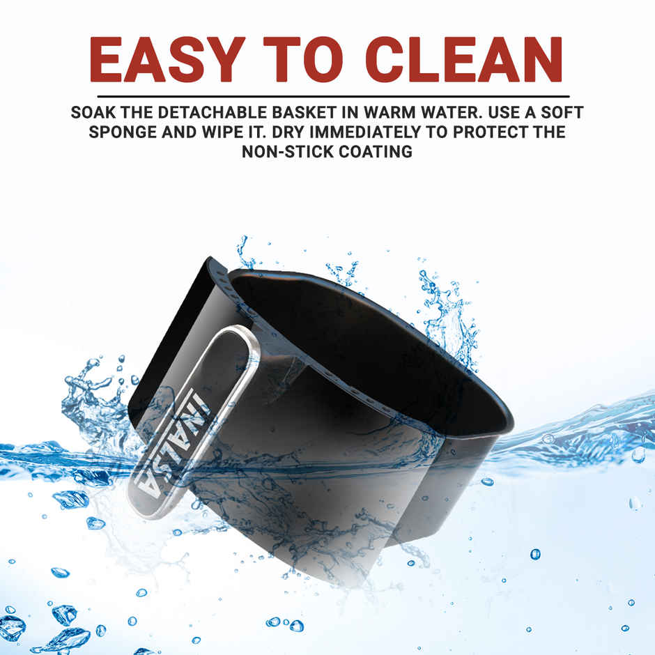 INALSA Air Fryer 1400 W Tasty Fry Digital 4.2 ltr with Air Crisp Technology,8 Preset & Digital