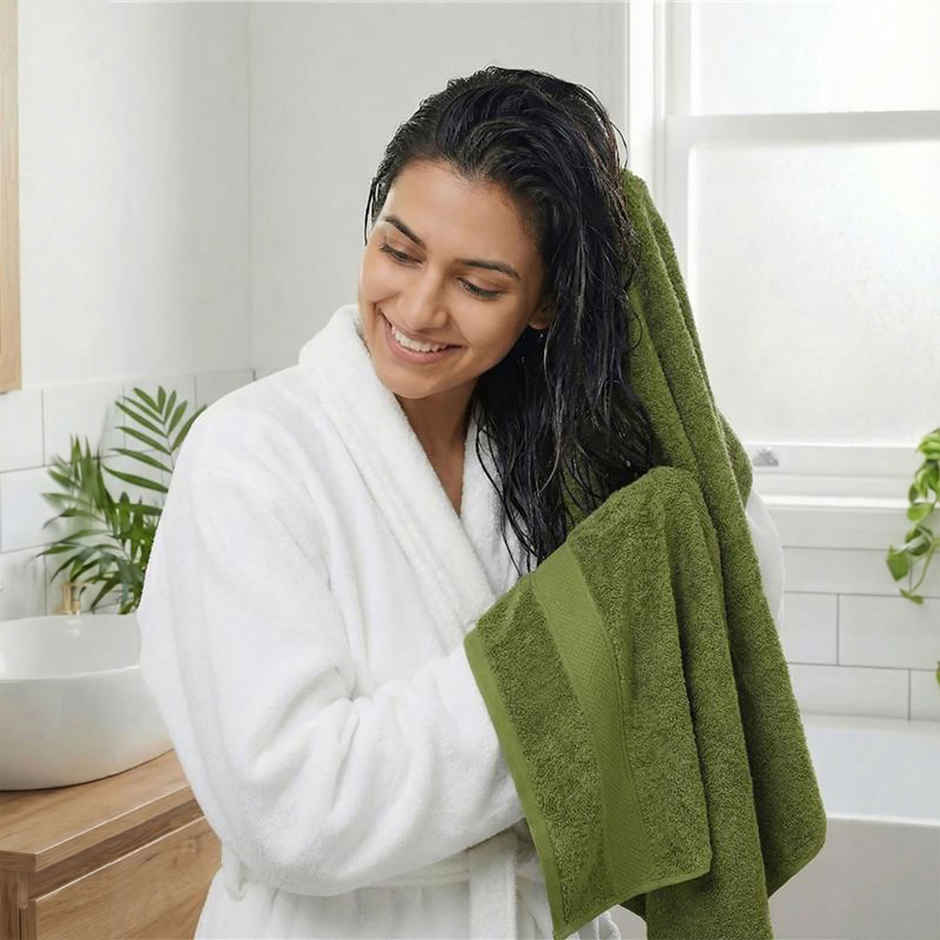 Mytrident Urban Comfort Cotton Bath Towel | Olive