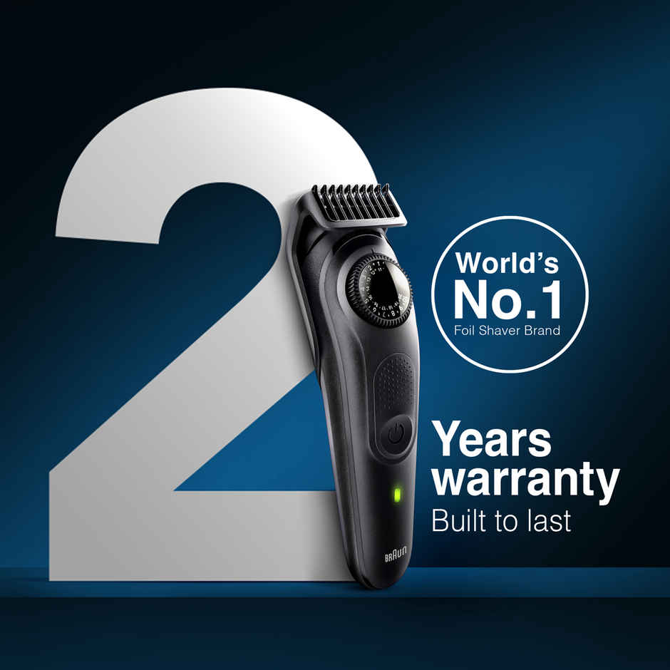 Braun Beard Trimmer 5 BT5410 For Men Style Edge Lifetime Sharp Blades - Space Grey