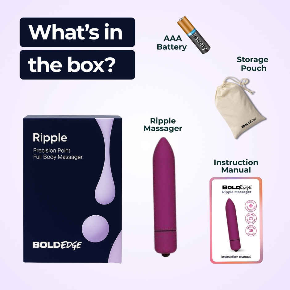 Boldedge Ripple Mini Bullet Personal Massager | Magenta
