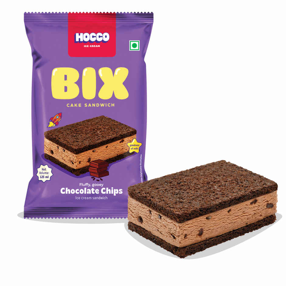 Hocco Bix Cake Chocolate Chips Ice Cream Sandwich Combo