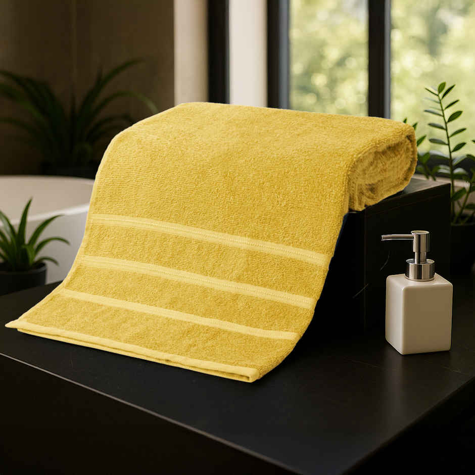 Home Elegance by myTrident Day to Day Bathtowel | 340 GSM | Yellow