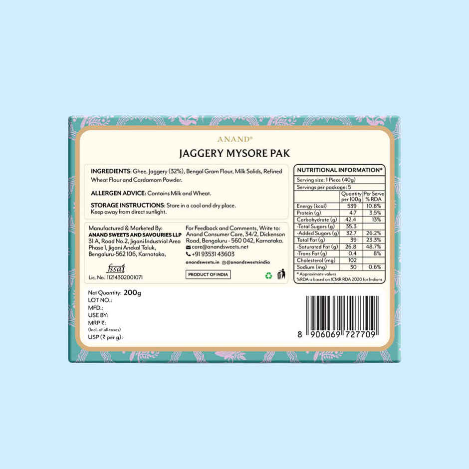 Jaggery Ghee Mysore Pak by Anand