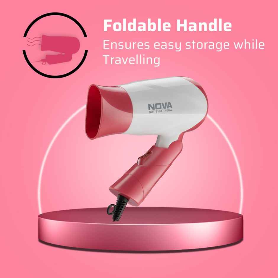 Nova Nhp 8104 Hair Dryer 1400 W | Pink and White