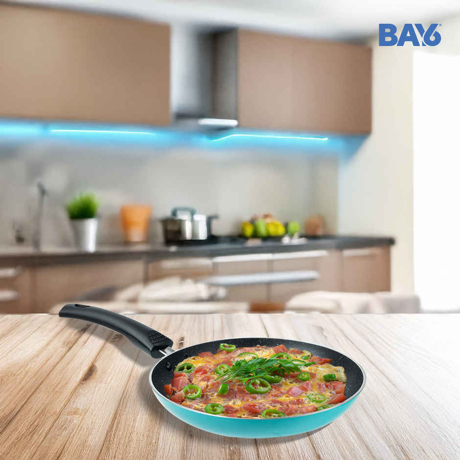 BAY6 Nonstick Fry Pan | 22 cm | 3 mm | Teal | Induction Compatible | Induction Bottom