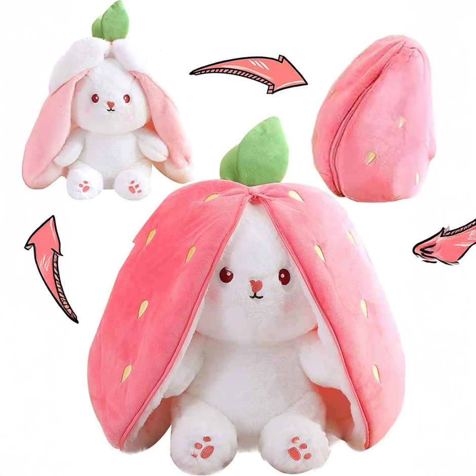 Babique Reversible Carrot Plush Cute Kids Soft Toy | For Home Decor, Car | Pink | 25 cm