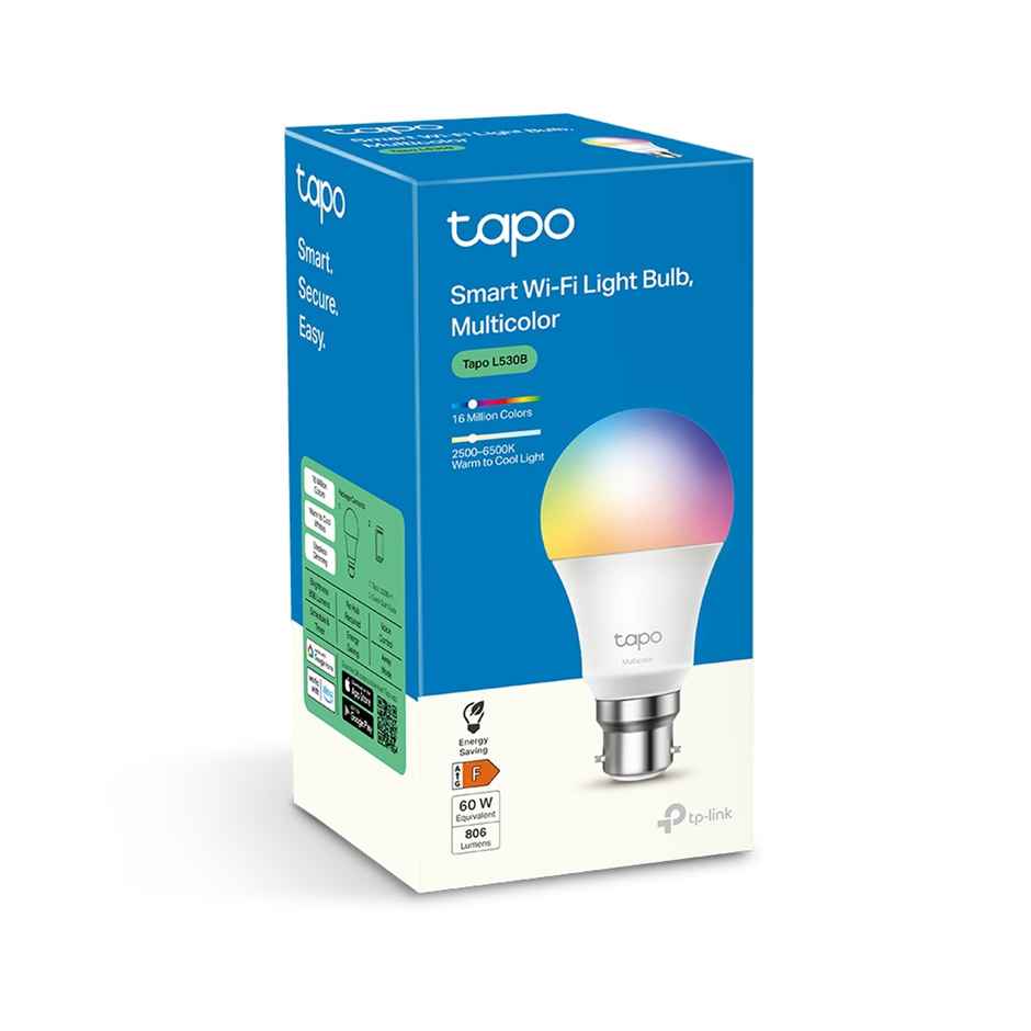 TP-Link Tapo L530B Smart Wi-Fi Light Bulb, Compatible with Alexa and Google Home, Multicolor