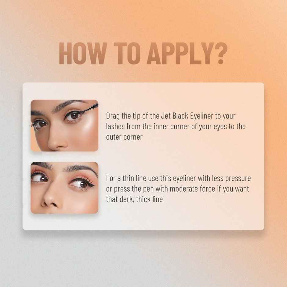 Swiss Beauty Bold Felt Tip Eyeliner | Jet Black